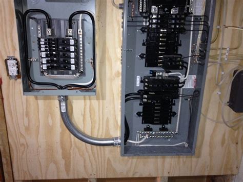 how to add sub pannel to existing electrical circuit box|installing an electric sub panel.